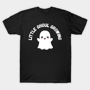 Little Ghoul Growing. Halloween, cute ghost, pregnancy T-Shirt